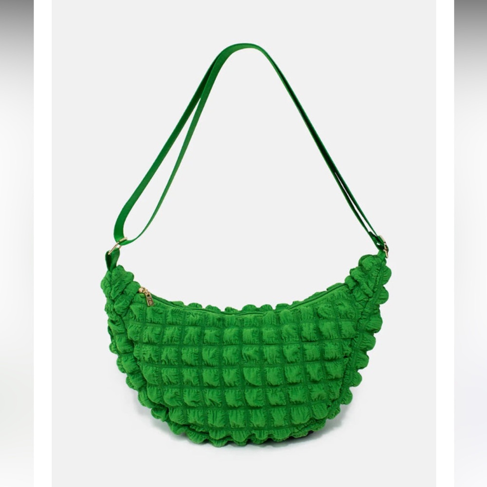 Kind Bag London Puff Crossbody Bag Green